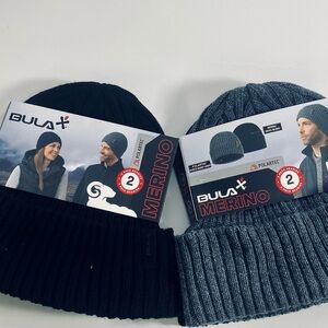 Merino Wool Beanie - Black and Gray